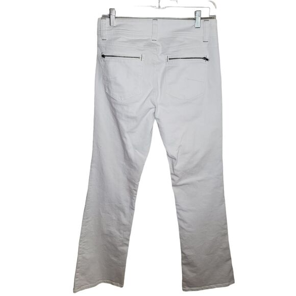Cabi White Zipper Pockets Bootcut Denim Jeans size 6 - Picture 6 of 7